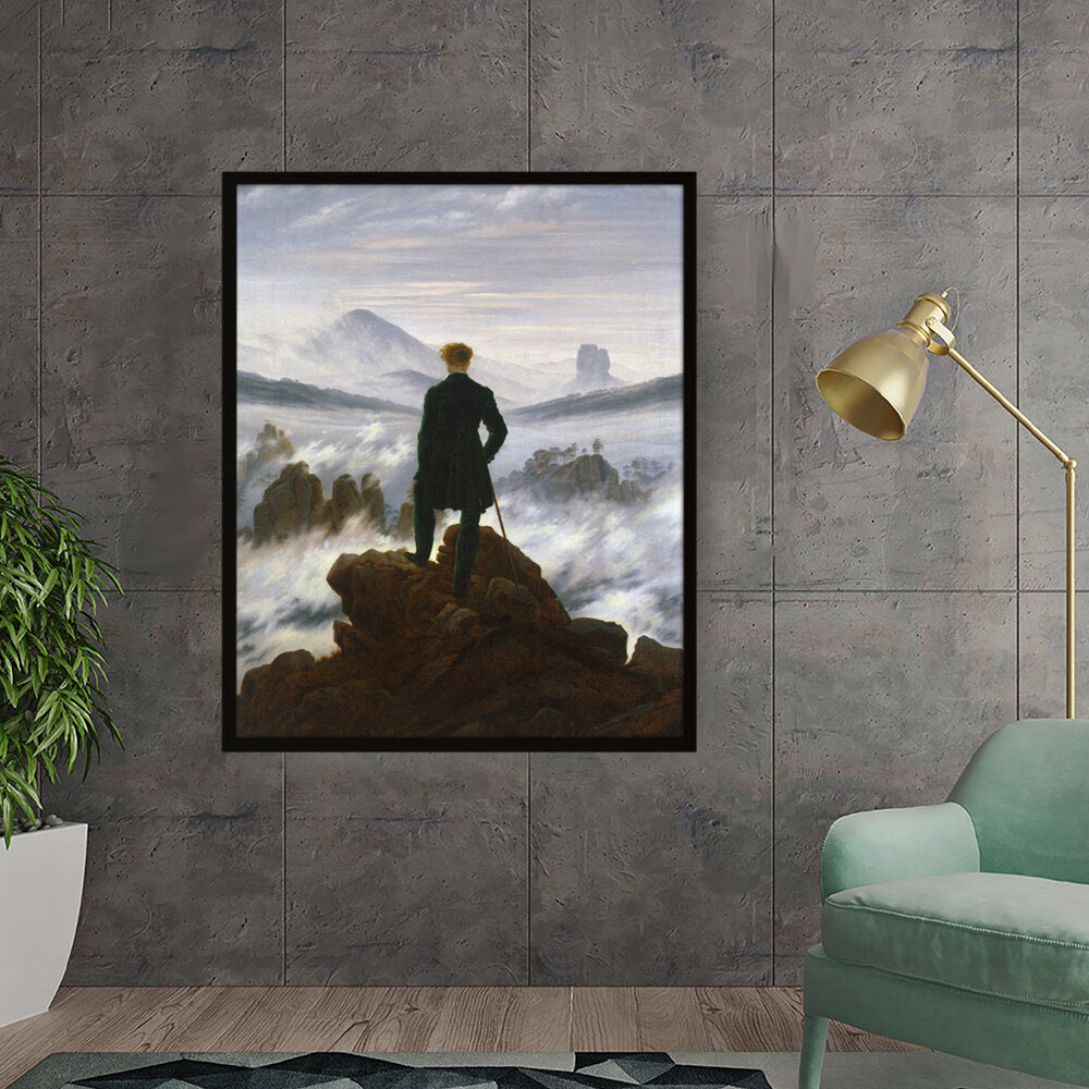 Wanderer Above The Sea Of Fog - Framed Canvas