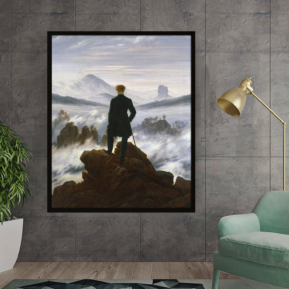 Wanderer Above The Sea Of Fog - Framed Canvas