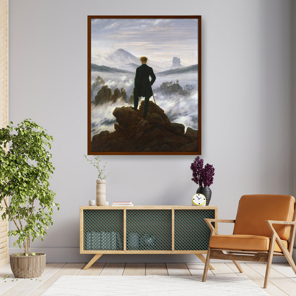 Wanderer Above The Sea Of Fog - Framed Canvas