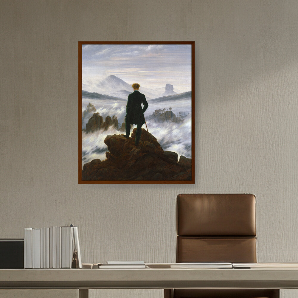 Wanderer Above The Sea Of Fog - Framed Canvas