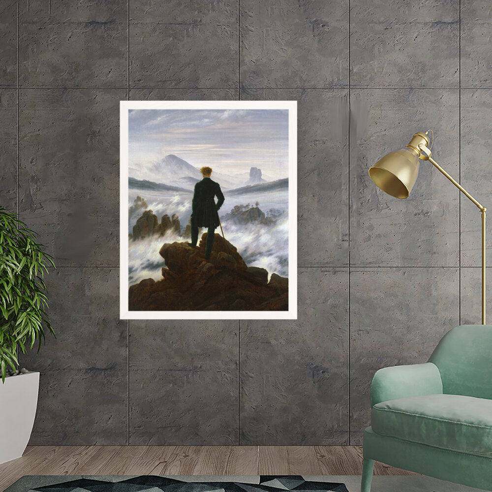 Wanderer Above The Sea Of Fog - Framed Canvas