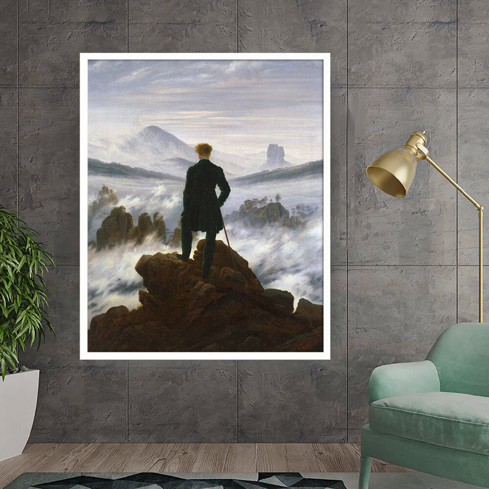 Wanderer Above The Sea Of Fog - Framed Canvas