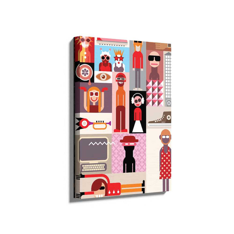 Picasoul - Picasoul Curated - Vibrant Collage Of Characters - Wall Decor