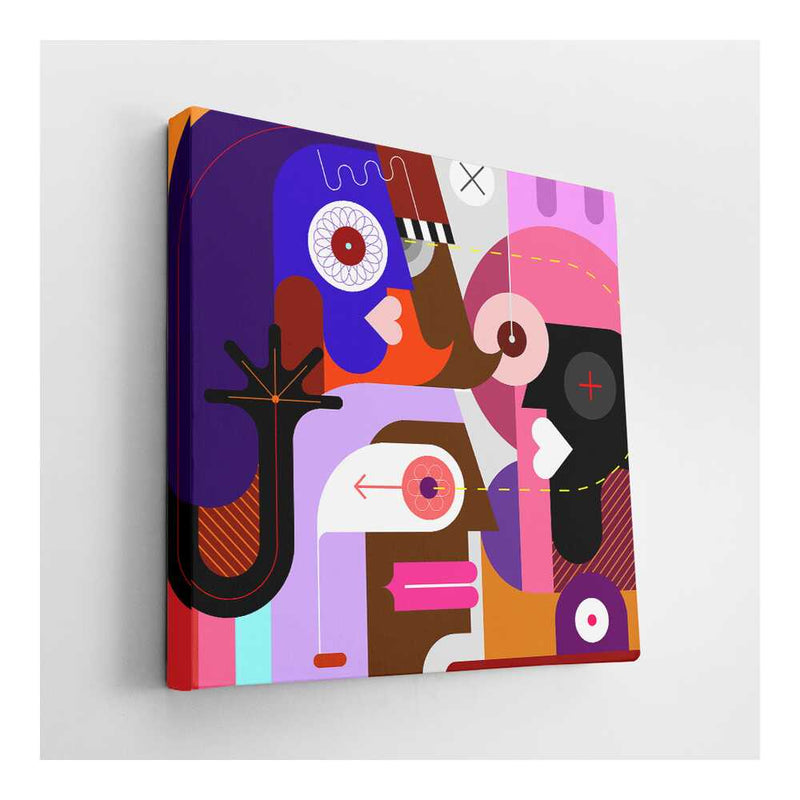 Picasoul - Picasoul Curated - Colorful Faces Interaction - Wall Decor