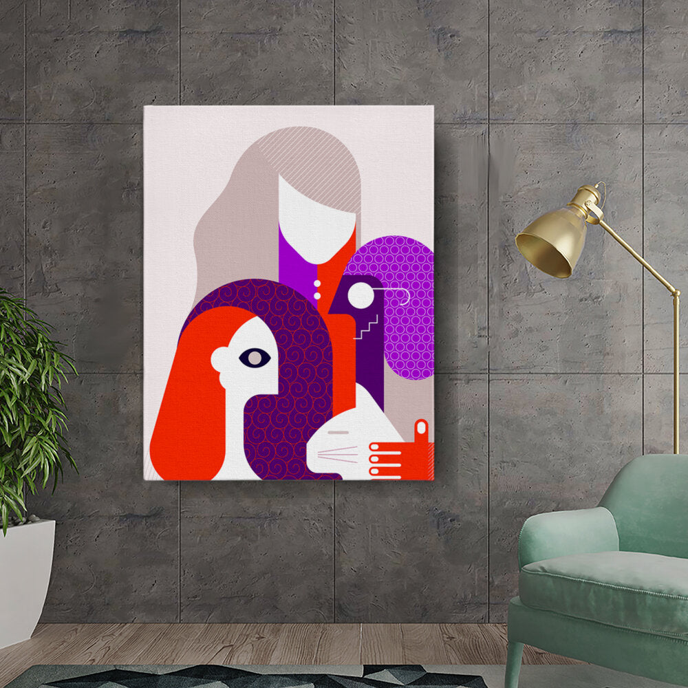 Abstract Colorful Faces