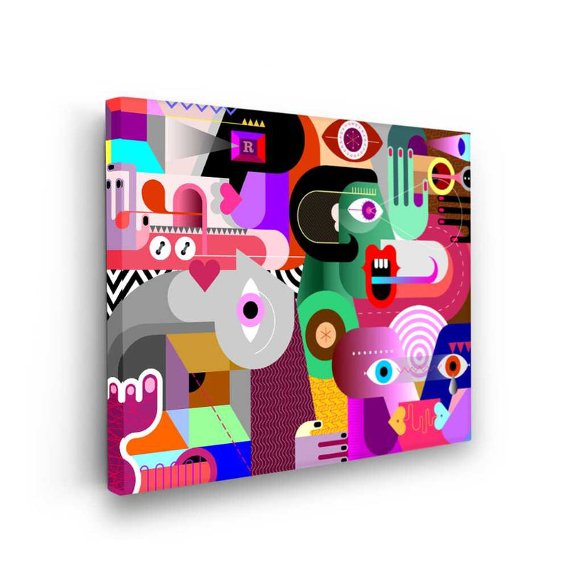 Picasoul - Picasoul Curated - Colorful Abstract Faces - Wall Decor