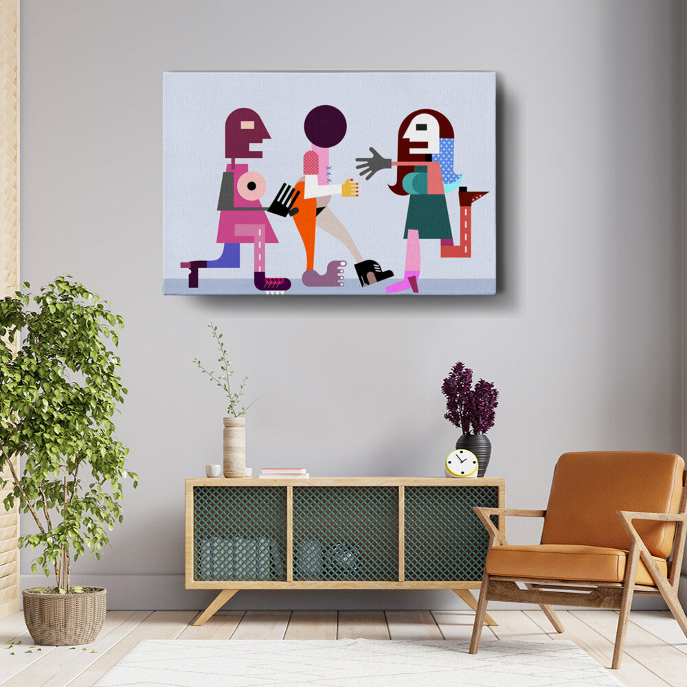 Abstract Figures In Conversation