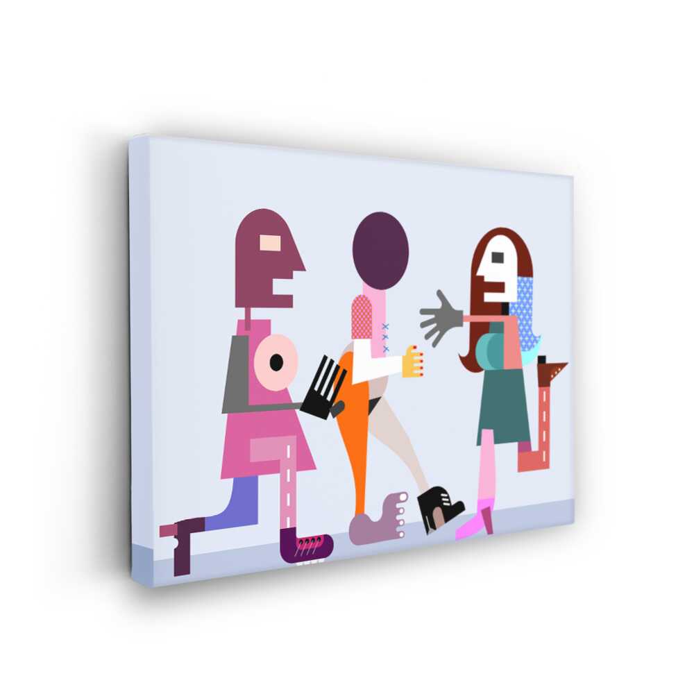 Picasoul - Picasoul Curated - Abstract Figures In Conversation - Wall Decor