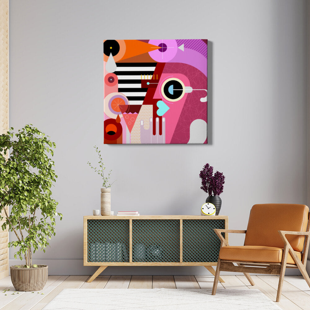 Vibrant Geometric Faces
