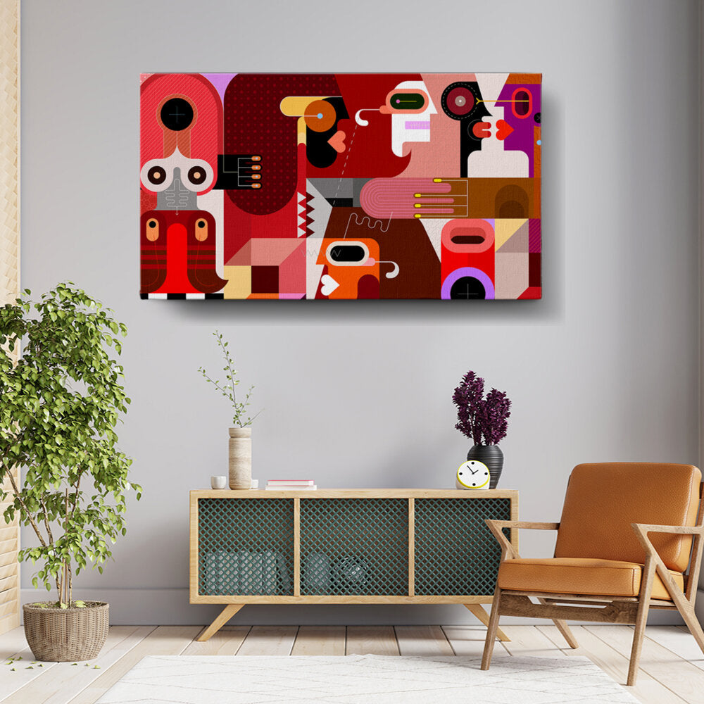 Abstract Faces In Harmony