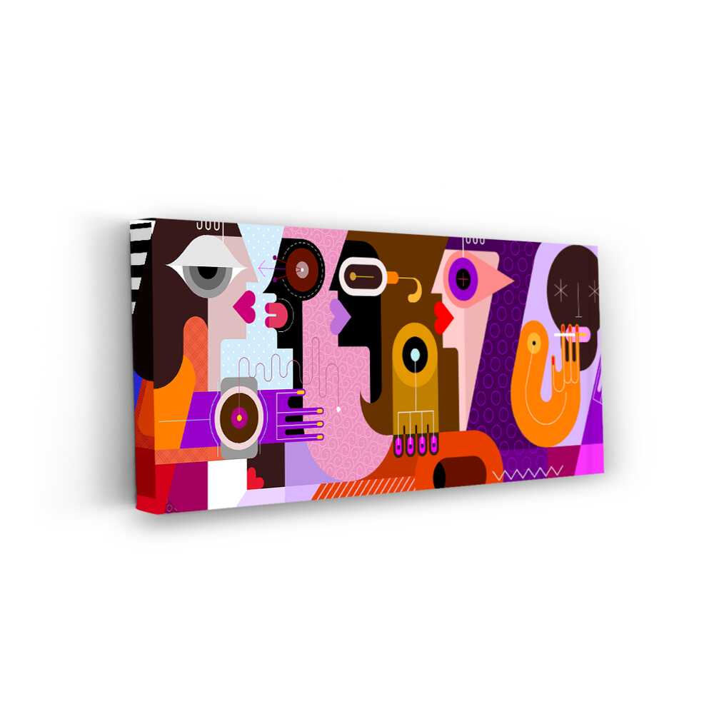 Picasoul - Picasoul Curated - Abstract Faces Conversation - Wall Decor