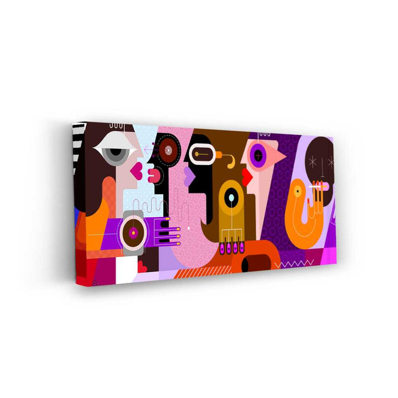 Picasoul - Picasoul Curated - Abstract Faces Conversation - Wall Decor