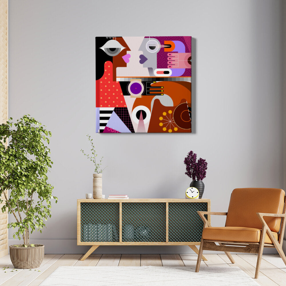 Abstract Faces Interaction