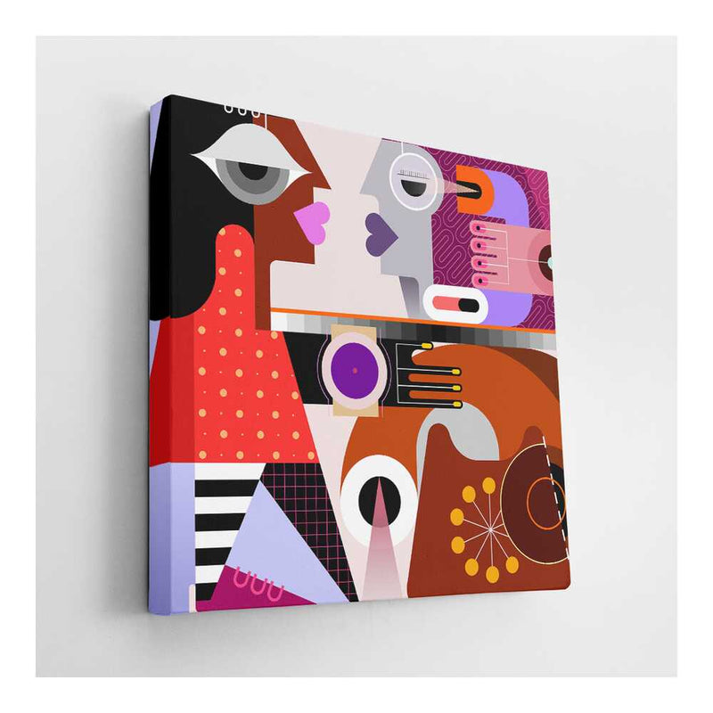 Picasoul - Picasoul Curated - Abstract Faces Interaction - Wall Decor