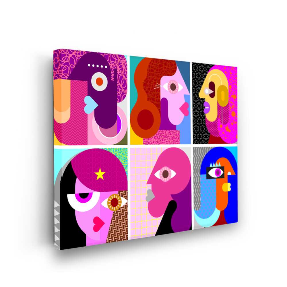 Picasoul - Picasoul Curated - Colorful Faces 10 - Wall Decor