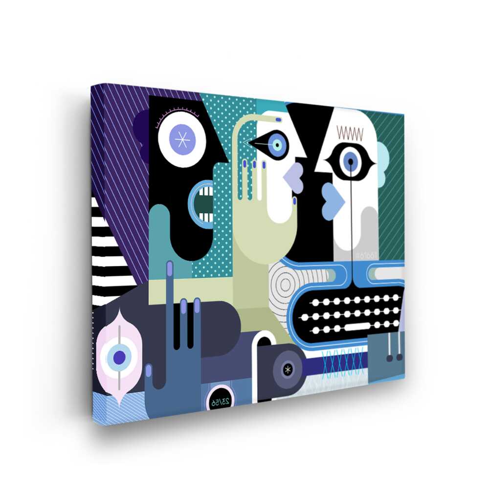 Picasoul - Picasoul Curated - Abstract Faces Intertwined - Wall Decor