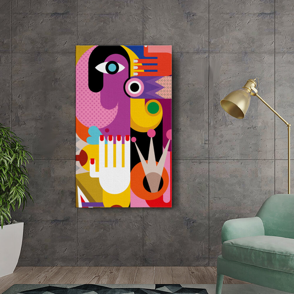 Vibrant Abstract Face