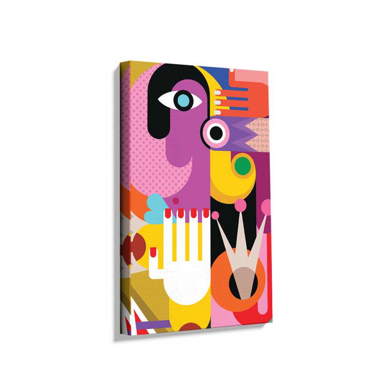 Picasoul - Picasoul Curated - Vibrant Abstract Face - Wall Decor