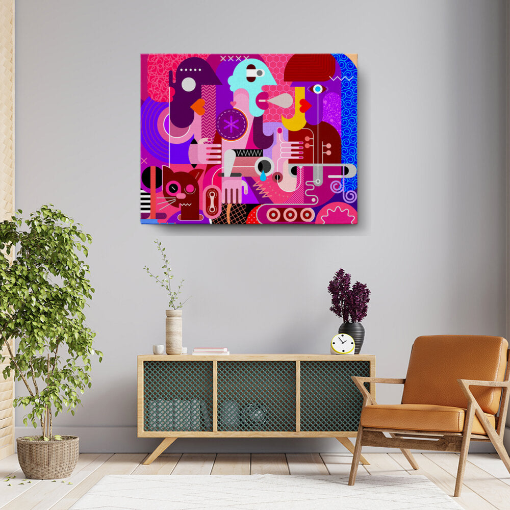 Colorful Abstract Interactions
