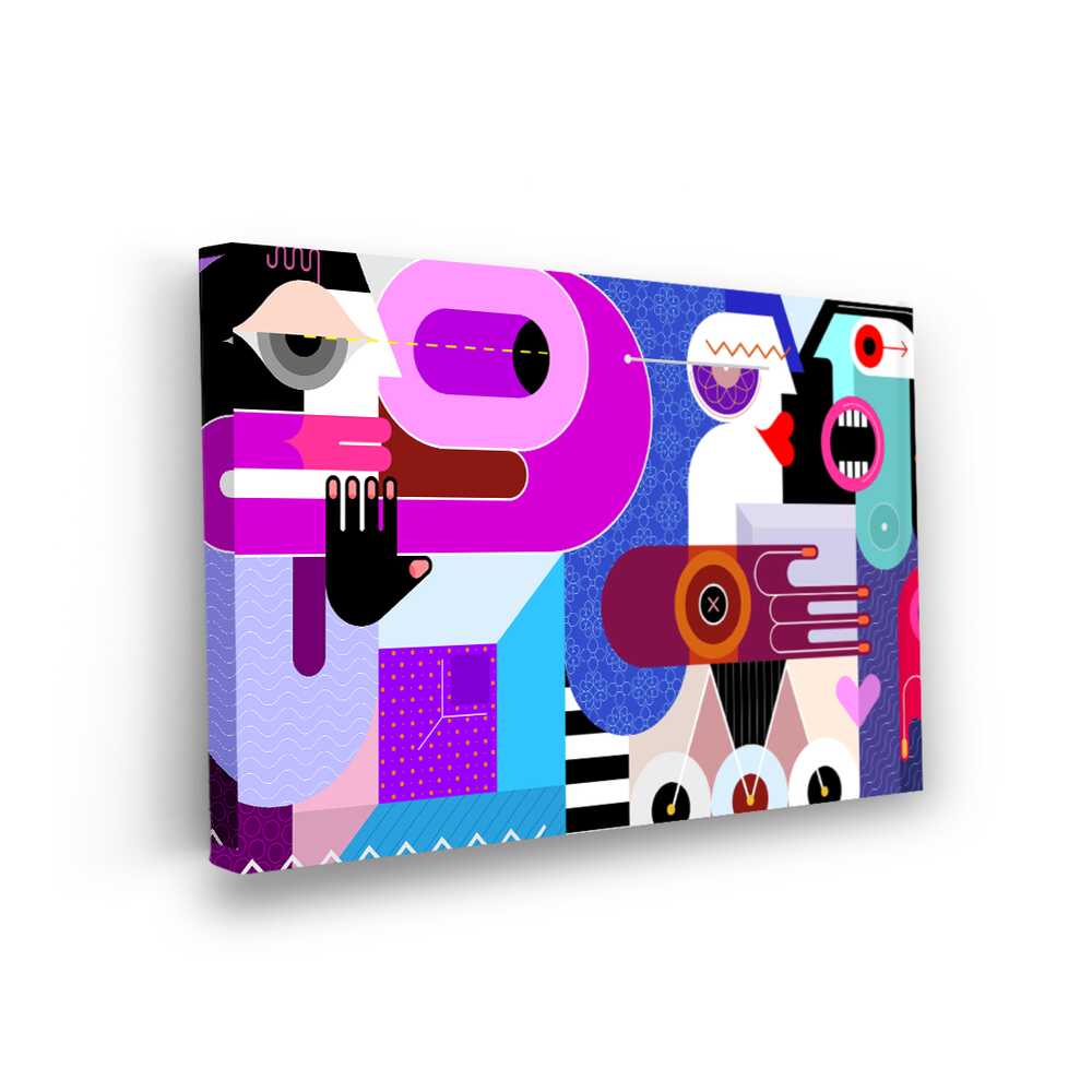 Picasoul - Picasoul Curated - Colorful Abstract Faces 5 - Wall Decor