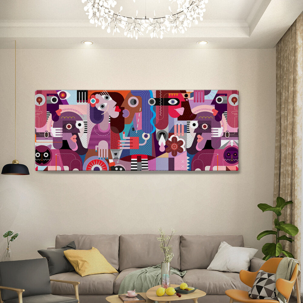 Abstract Faces In Colorful Composition