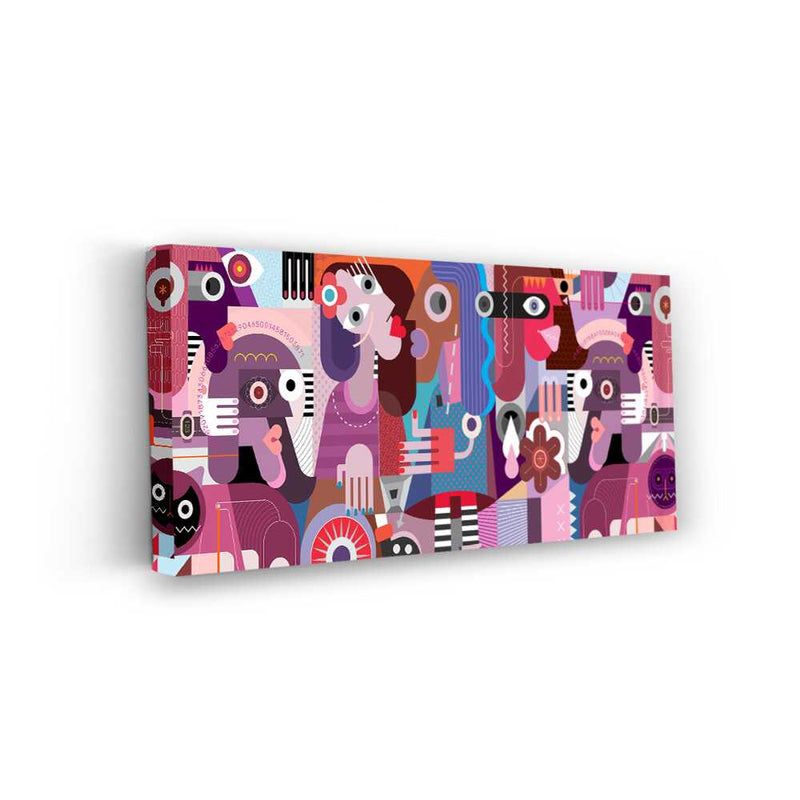 Picasoul - Picasoul Curated - Abstract Faces In Colorful Composition - Wall Decor