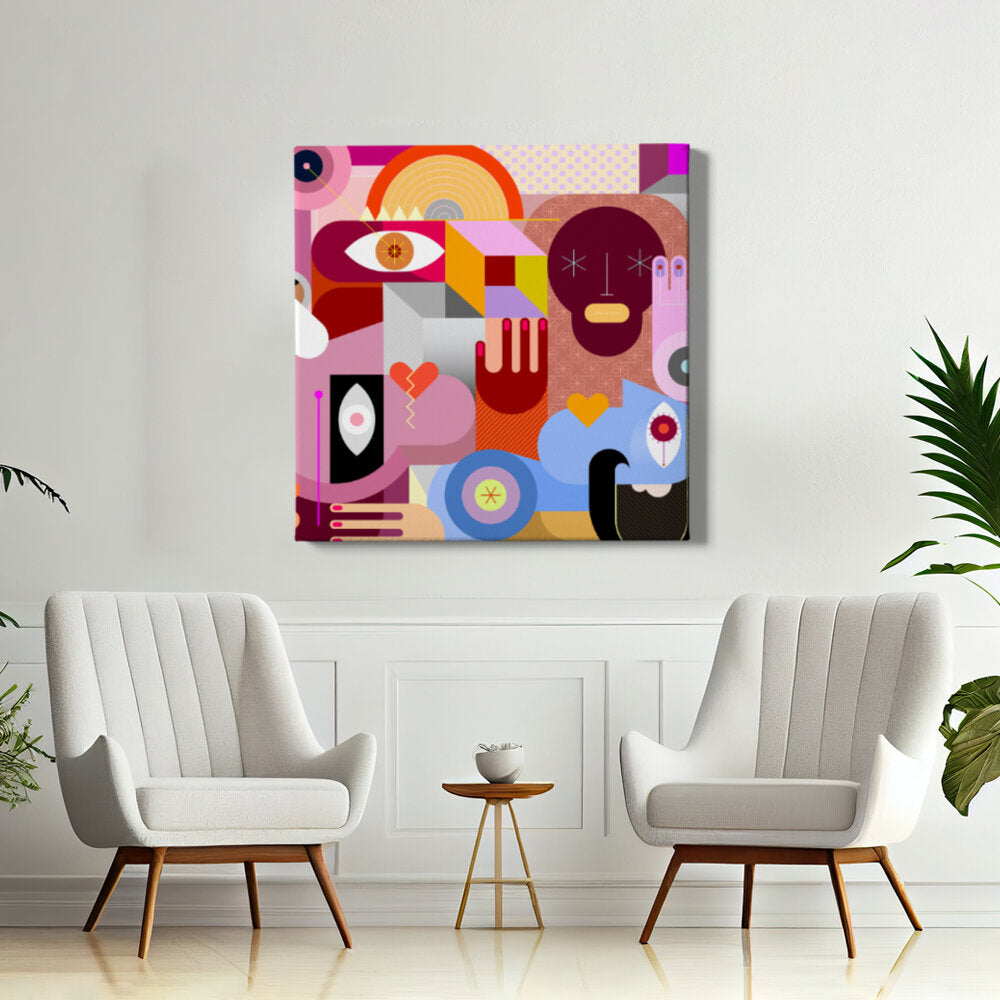 Abstract Expression Of Faces