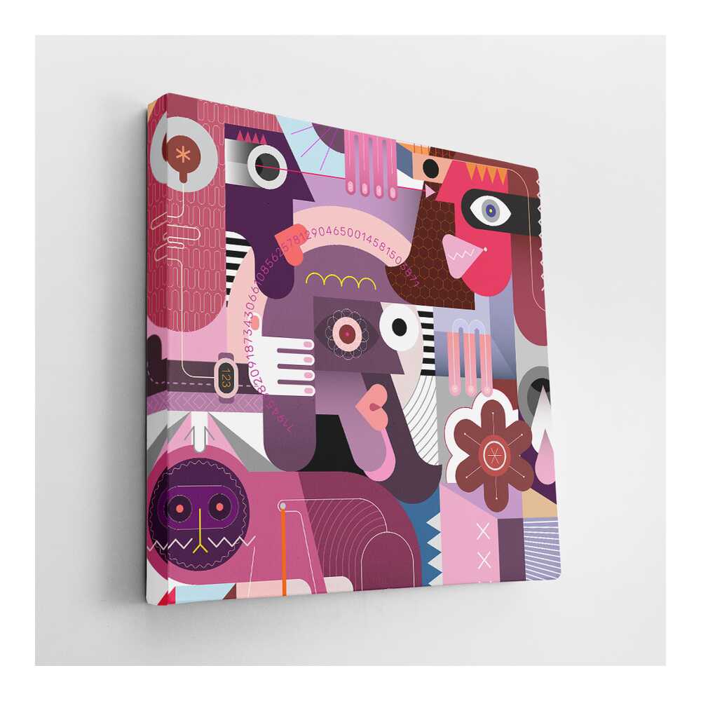 Picasoul - Picasoul Curated - Colorful Geometric Faces - Wall Decor