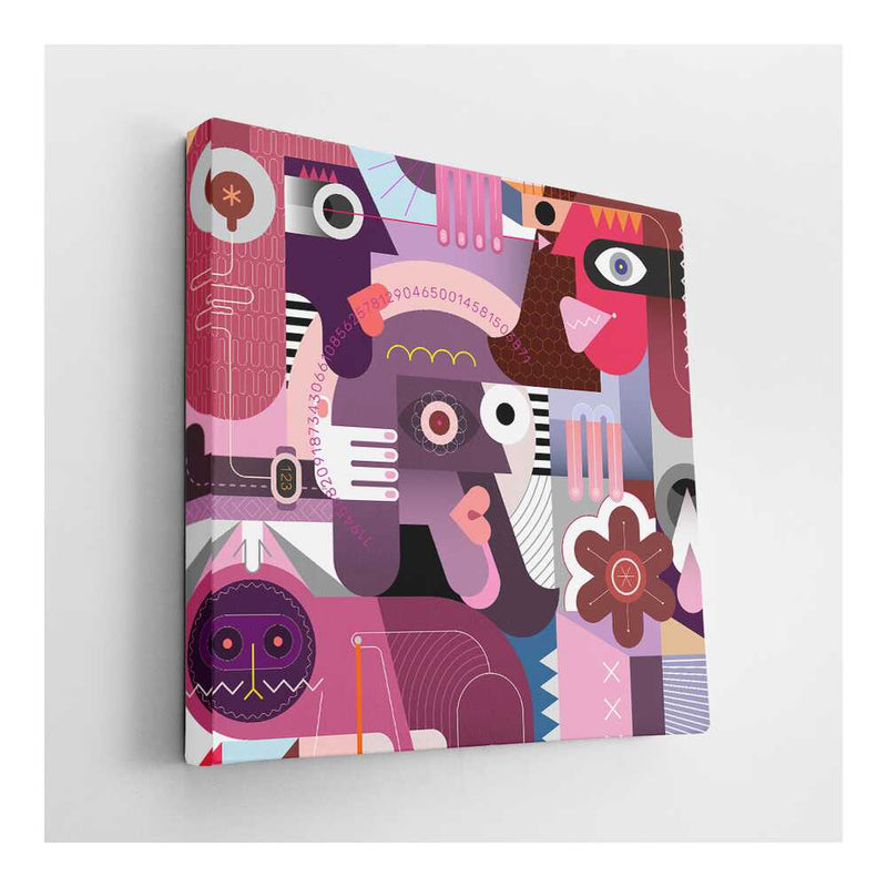 Picasoul - Picasoul Curated - Colorful Geometric Faces - Wall Decor