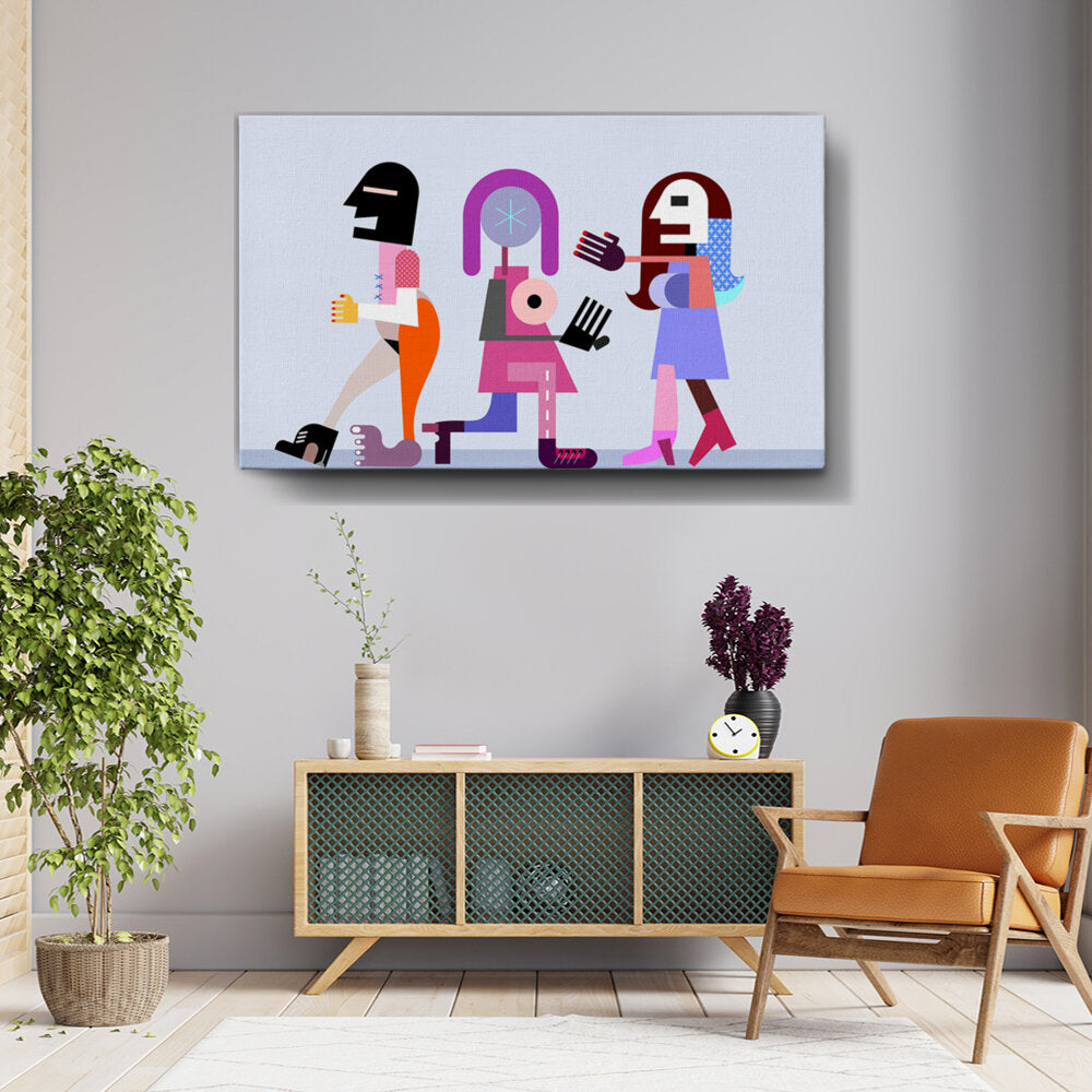 Stylized Figures In Motion