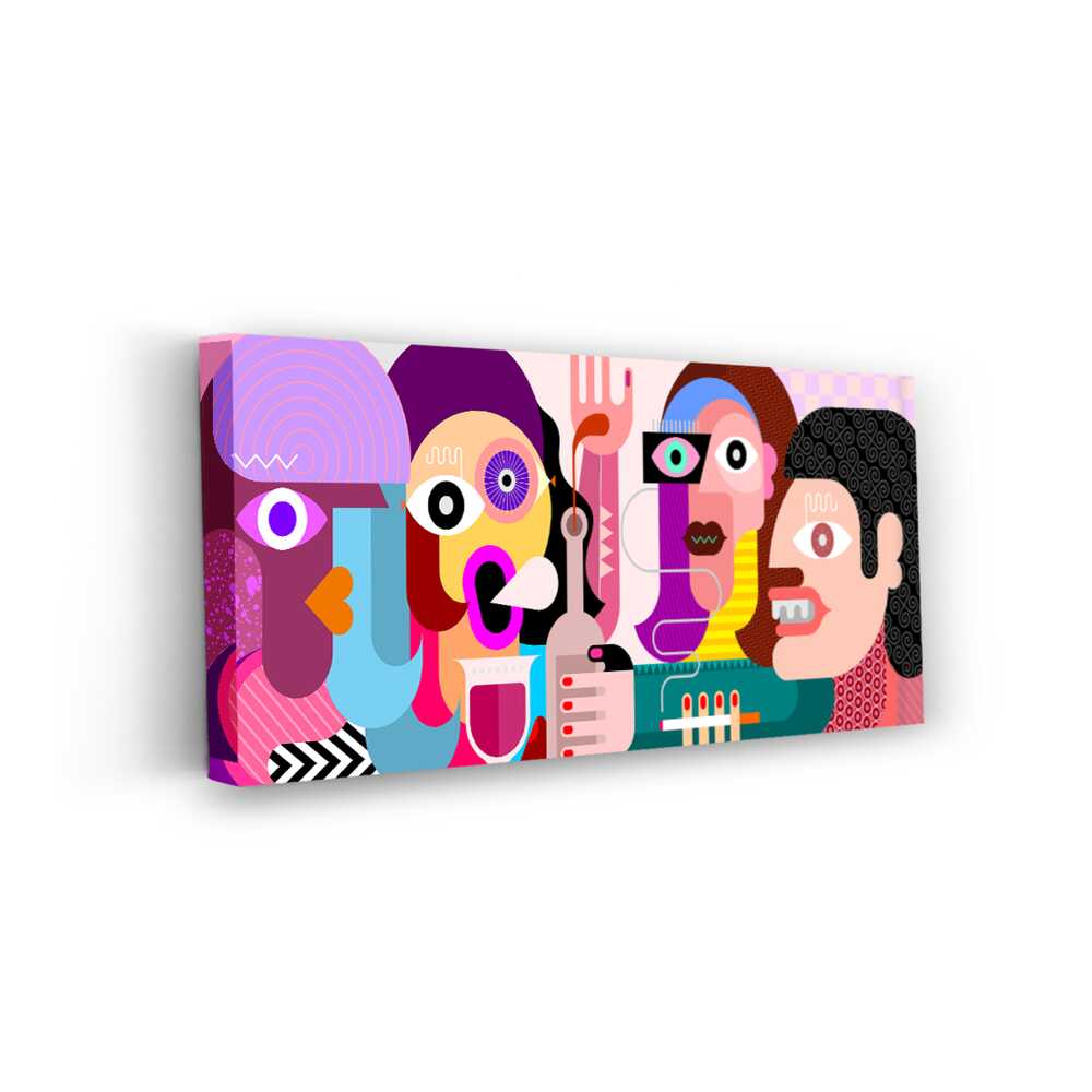 Picasoul - Picasoul Curated - Colorful Faces Gathering - Wall Decor