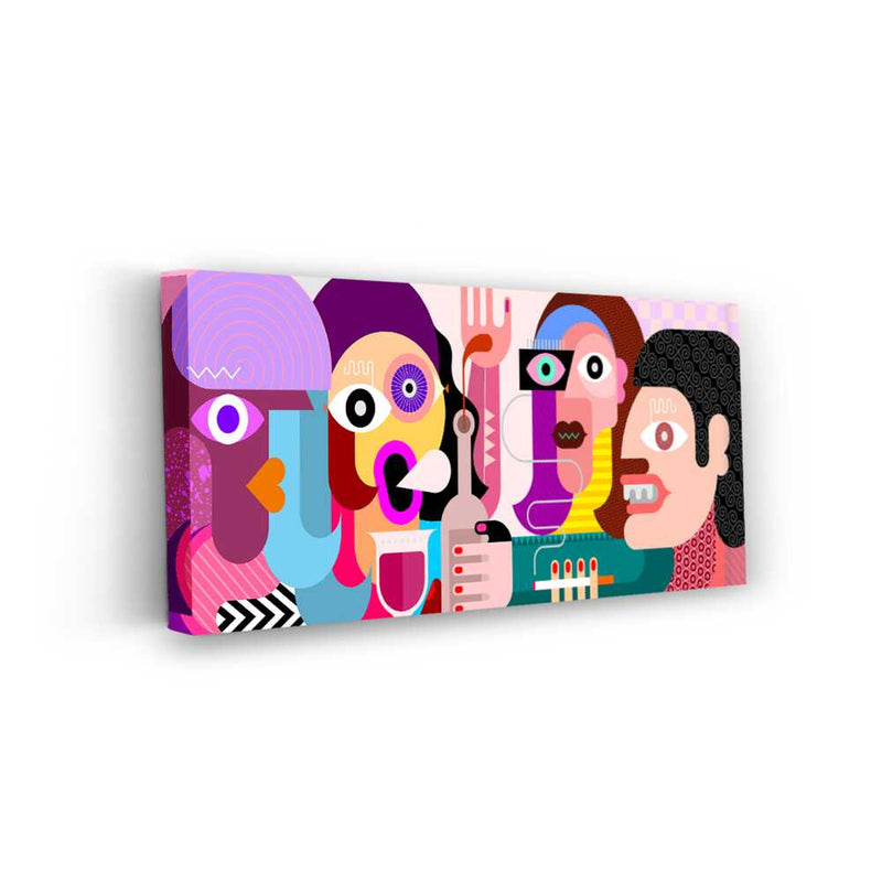 Picasoul - Picasoul Curated - Colorful Faces Gathering - Wall Decor