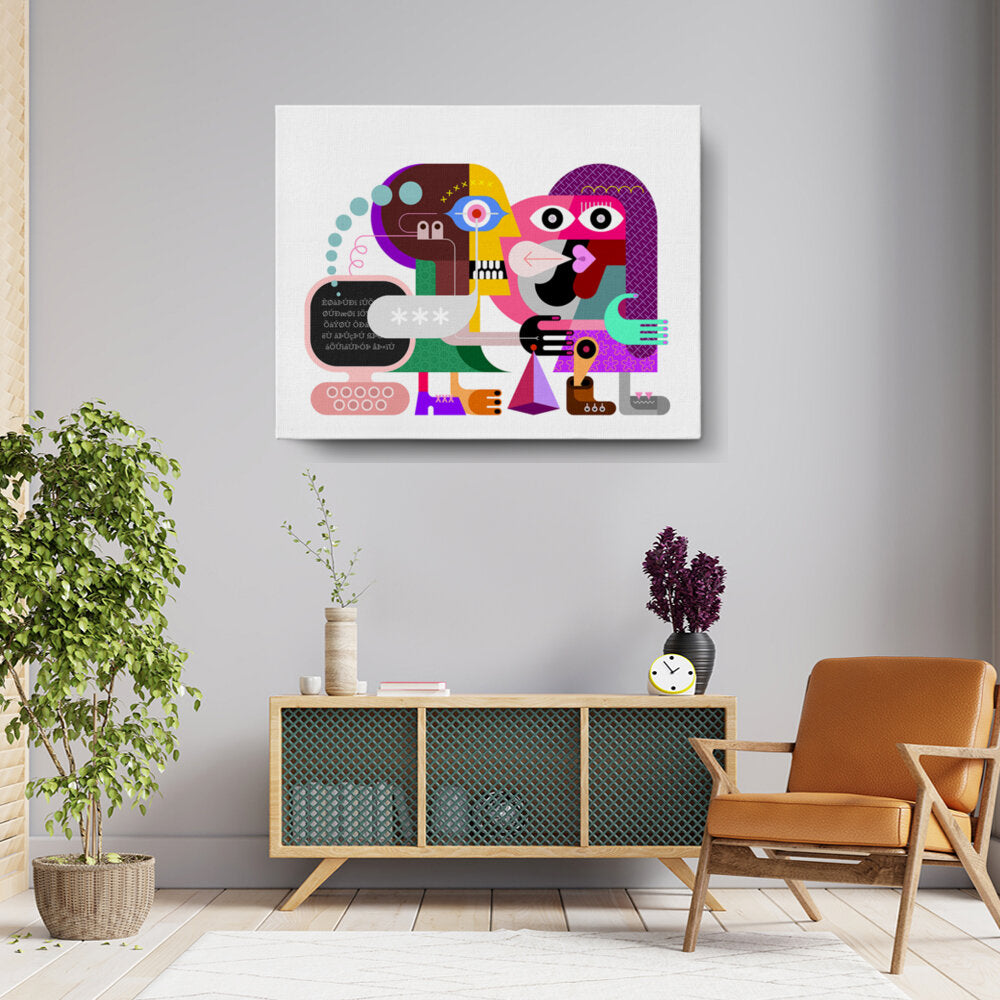Abstract Faces Communicating