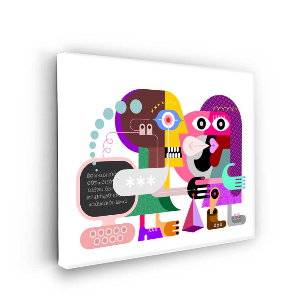 Picasoul - Picasoul Curated - Abstract Faces Communicating - Wall Decor