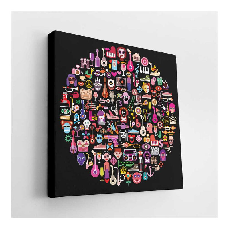Picasoul - Picasoul Curated - Eclectic Circle Of Icons - Wall Decor