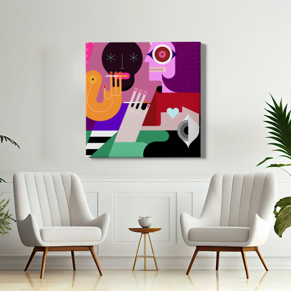 Abstract Portraits In Color