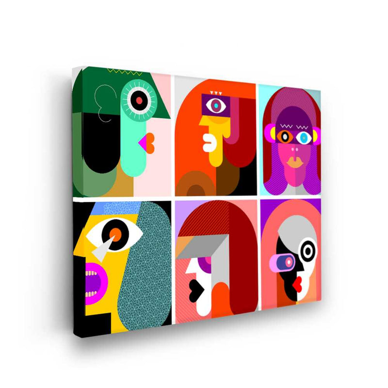 Picasoul - Picasoul Curated - Geometric Faces Collection - Wall Decor