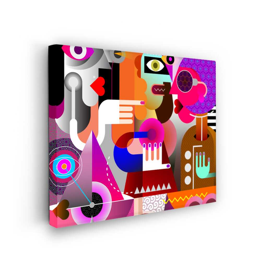 Picasoul - Picasoul Curated - Interconnected Faces 1 - Wall Decor