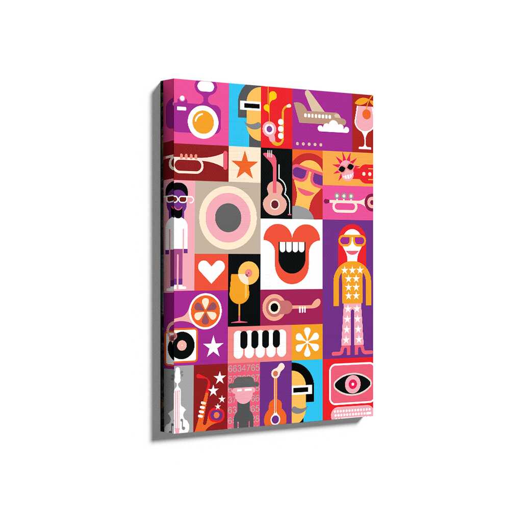 Picasoul - Picasoul Curated - Colorful Music Collage - Wall Decor