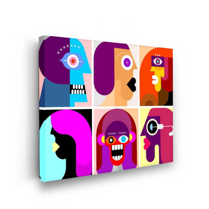 Picasoul - Picasoul Curated - Vibrant Faces 5 - Wall Decor
