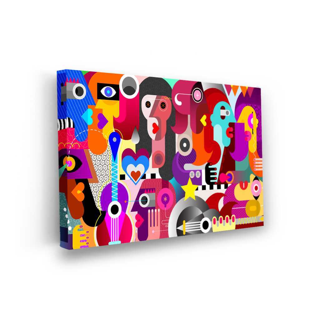 Picasoul - Picasoul Curated - Colorful Faces 5 - Wall Decor