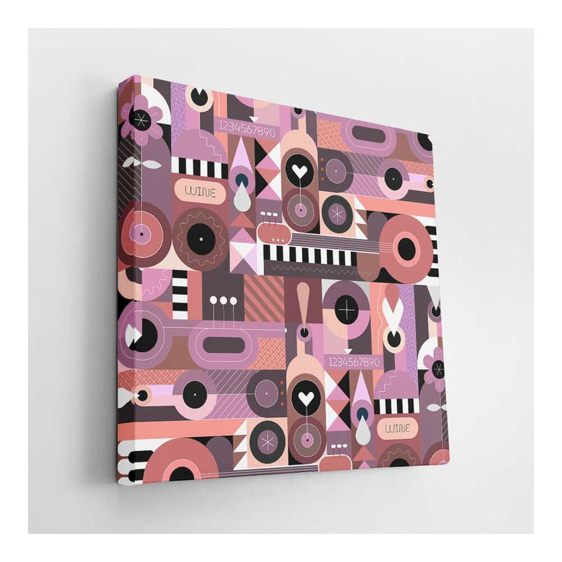 Picasoul - Picasoul Curated - Abstract Composition With Wine Motif - Wall Decor