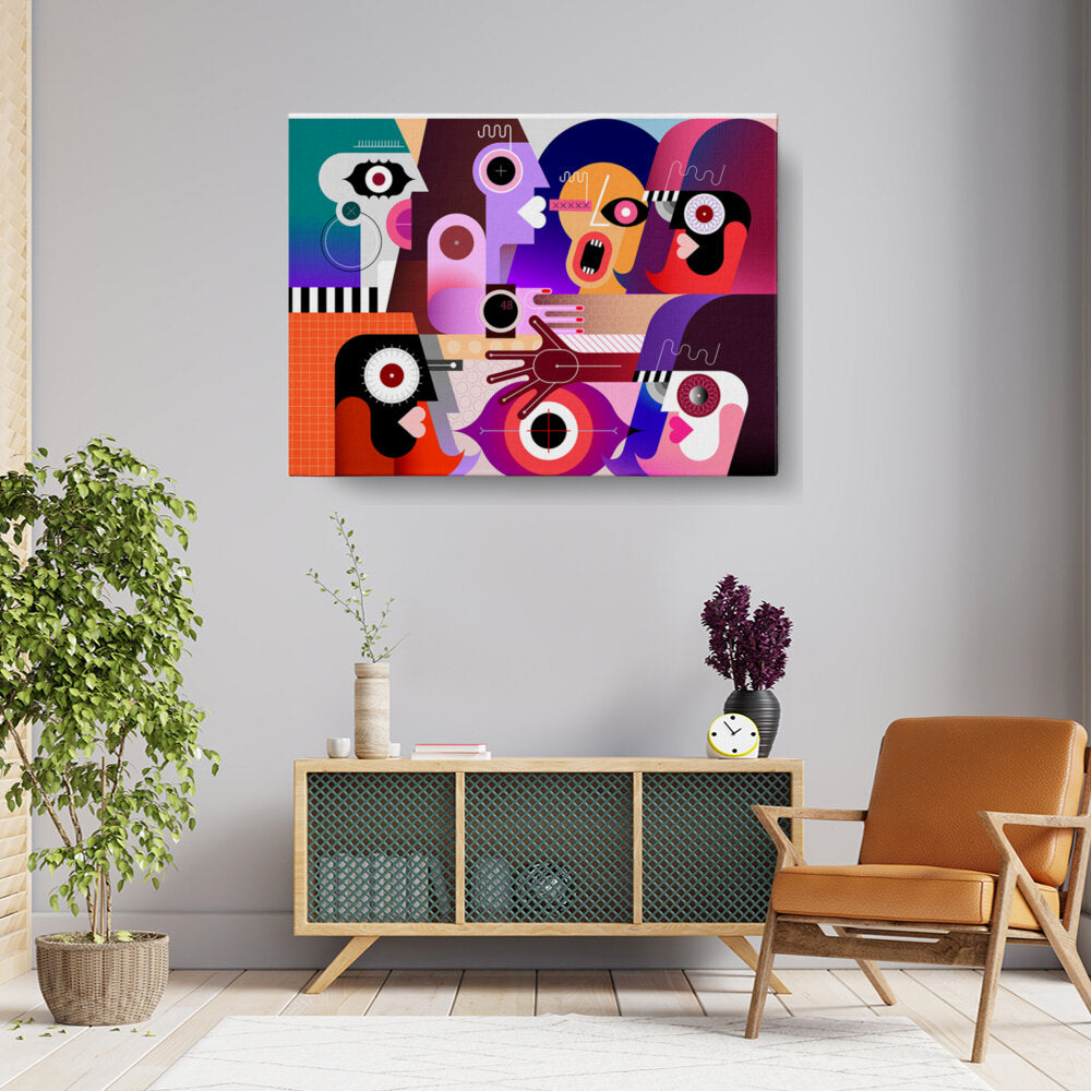 Abstract Faceless Conversation