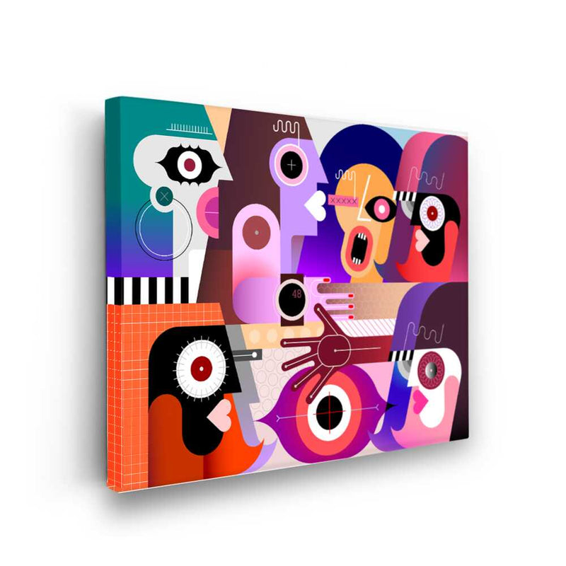 Picasoul - Picasoul Curated - Abstract Faceless Conversation - Wall Decor
