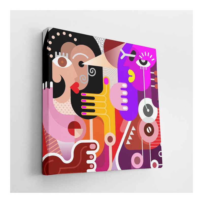 Picasoul - Picasoul Curated - Colorful Abstract Faces 2 - Wall Decor