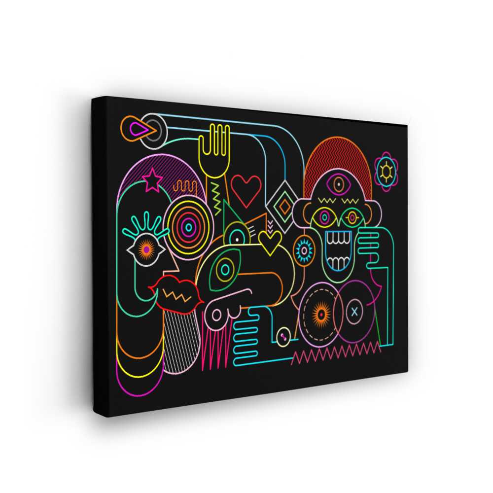 Picasoul - Picasoul Curated - Neon Faces 1 - Wall Decor