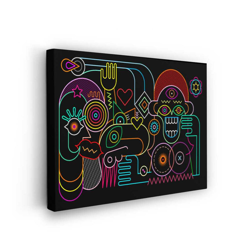 Picasoul - Picasoul Curated - Neon Faces 1 - Wall Decor