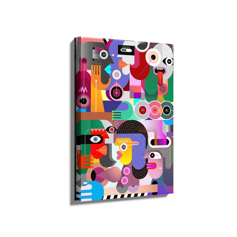 Picasoul - Picasoul Curated - Abstract Faces Interaction 1 - Wall Decor