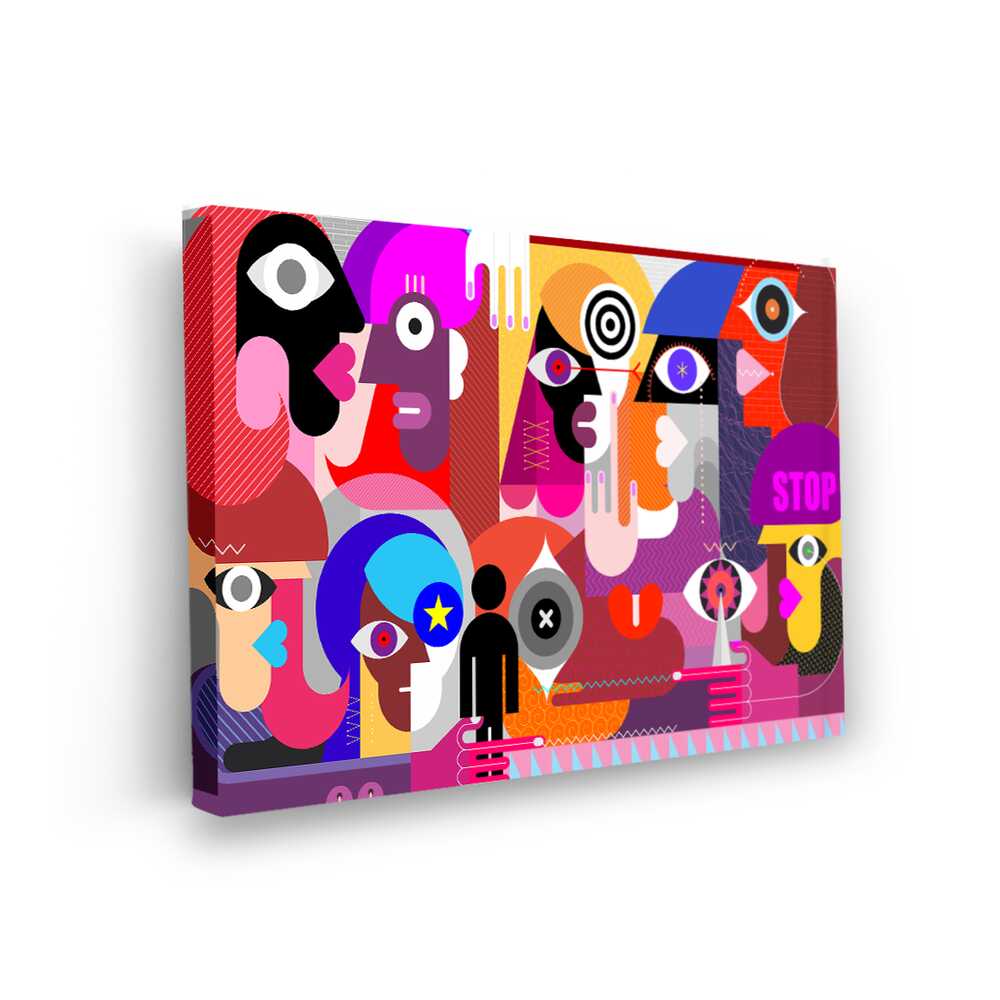 Picasoul - Picasoul Curated - Vibrant Faces 4 - Wall Decor