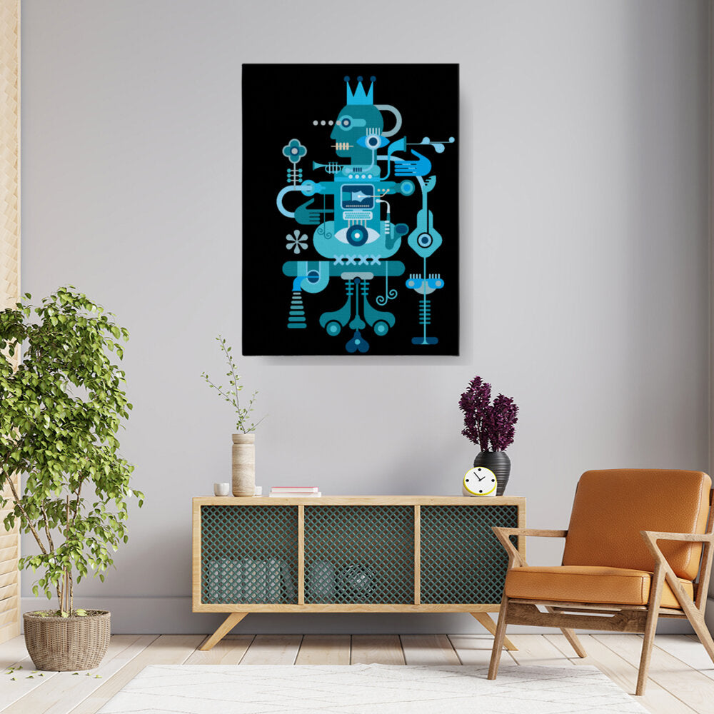 Blue Abstract Figure